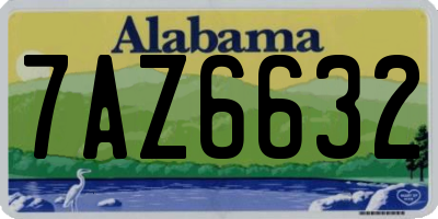 AL license plate 7AZ6632