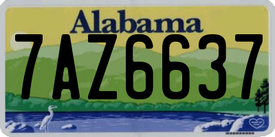 AL license plate 7AZ6637