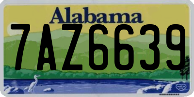 AL license plate 7AZ6639