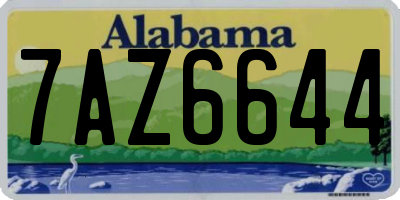 AL license plate 7AZ6644