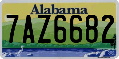 AL license plate 7AZ6682