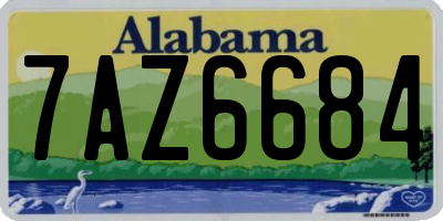 AL license plate 7AZ6684
