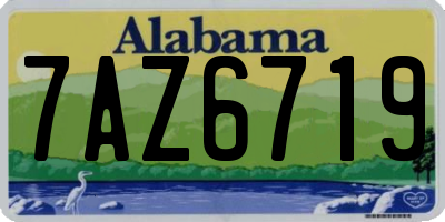 AL license plate 7AZ6719