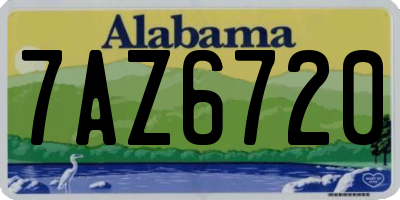 AL license plate 7AZ6720