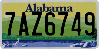 AL license plate 7AZ6749