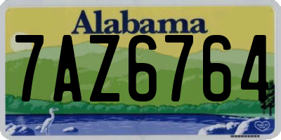 AL license plate 7AZ6764