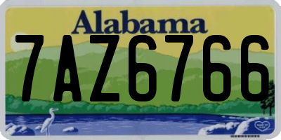 AL license plate 7AZ6766