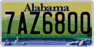 AL license plate 7AZ6800