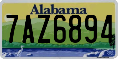 AL license plate 7AZ6894