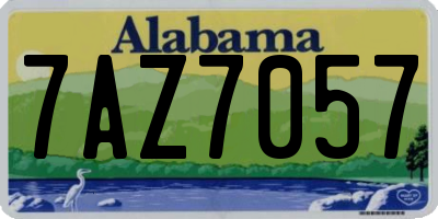 AL license plate 7AZ7057