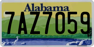 AL license plate 7AZ7059