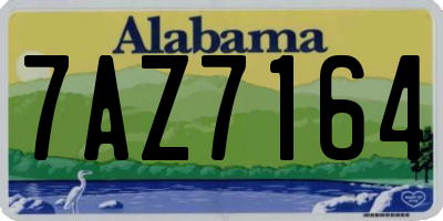AL license plate 7AZ7164