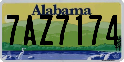 AL license plate 7AZ7174