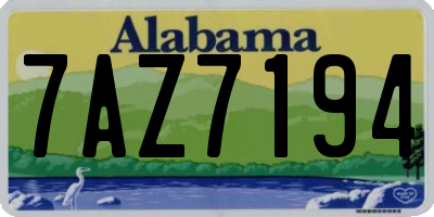 AL license plate 7AZ7194