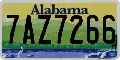 AL license plate 7AZ7266