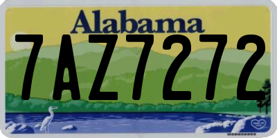 AL license plate 7AZ7272