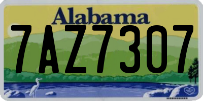 AL license plate 7AZ7307