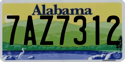 AL license plate 7AZ7312