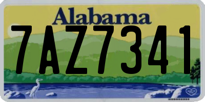 AL license plate 7AZ7341