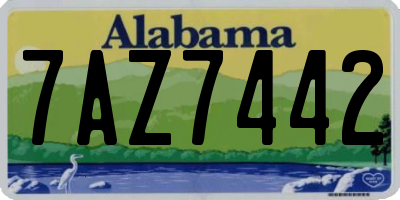 AL license plate 7AZ7442