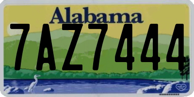 AL license plate 7AZ7444