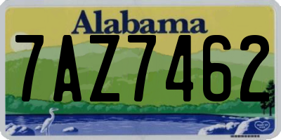 AL license plate 7AZ7462