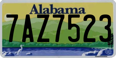 AL license plate 7AZ7523
