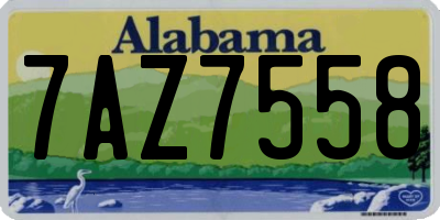AL license plate 7AZ7558