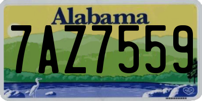 AL license plate 7AZ7559
