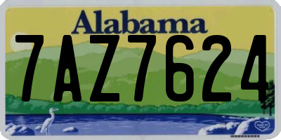 AL license plate 7AZ7624