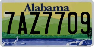 AL license plate 7AZ7709