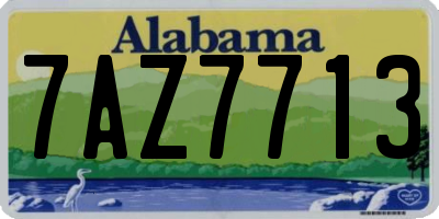 AL license plate 7AZ7713