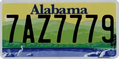 AL license plate 7AZ7779