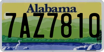 AL license plate 7AZ7810