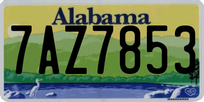 AL license plate 7AZ7853