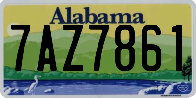 AL license plate 7AZ7861