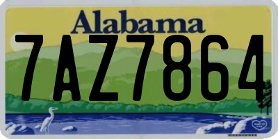 AL license plate 7AZ7864