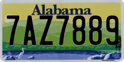 AL license plate 7AZ7889