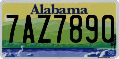 AL license plate 7AZ7890