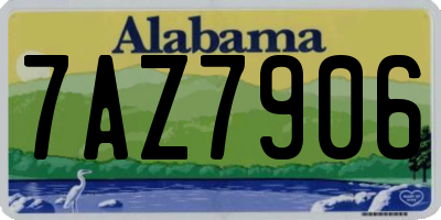 AL license plate 7AZ7906