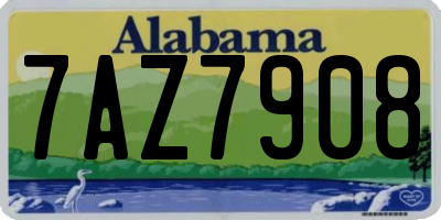 AL license plate 7AZ7908