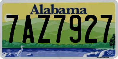 AL license plate 7AZ7927