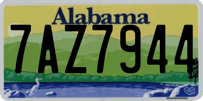 AL license plate 7AZ7944