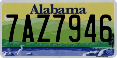 AL license plate 7AZ7946