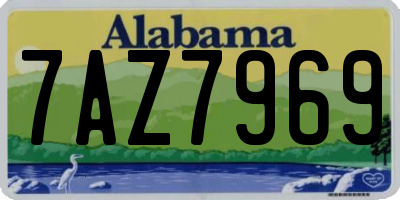 AL license plate 7AZ7969