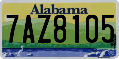 AL license plate 7AZ8105