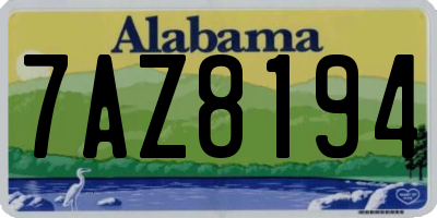 AL license plate 7AZ8194