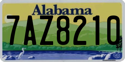 AL license plate 7AZ8210