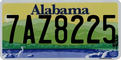 AL license plate 7AZ8225