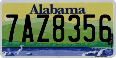 AL license plate 7AZ8356